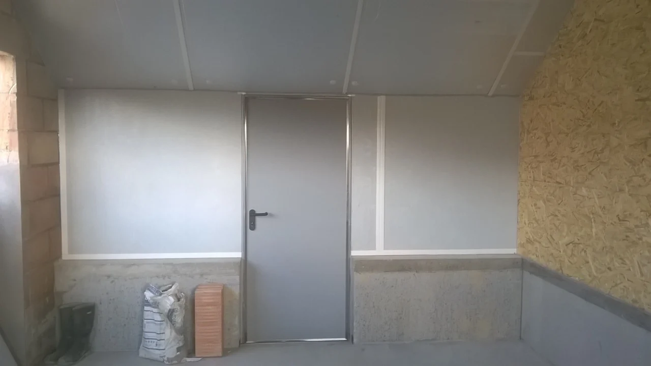 Porte intérieur cadre inox